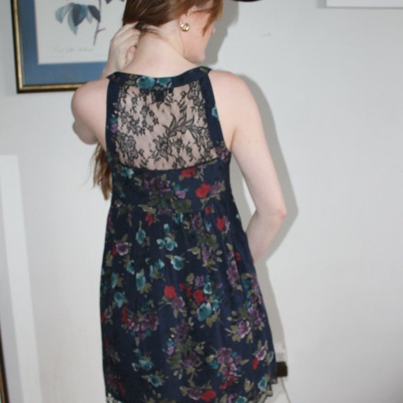 Y2K Butter Goods Floral Lace Babydoll Dress Medium - Picture 3 of 10